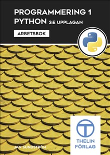 Omslaget till Programmering 1 med Python - Arbetsbok, 3:e upplagan