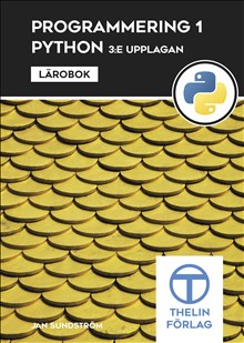 Omslaget till Programmering 1 med Python - Lärobok, 3:e upplagan