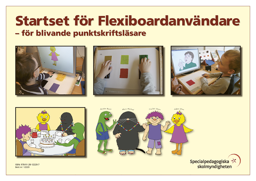 Kollage med elever som använder Flexiboard.