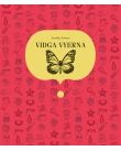 Omslag till Vidga vyerna, rosa bakgrund med en fjäril.
