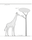 Taktil bild på an giraff.