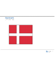 Taktil bild Danmarks flagga.