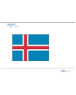 Taktil bild Islands flagga.