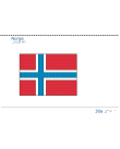 Taktil bild Norges flagga.