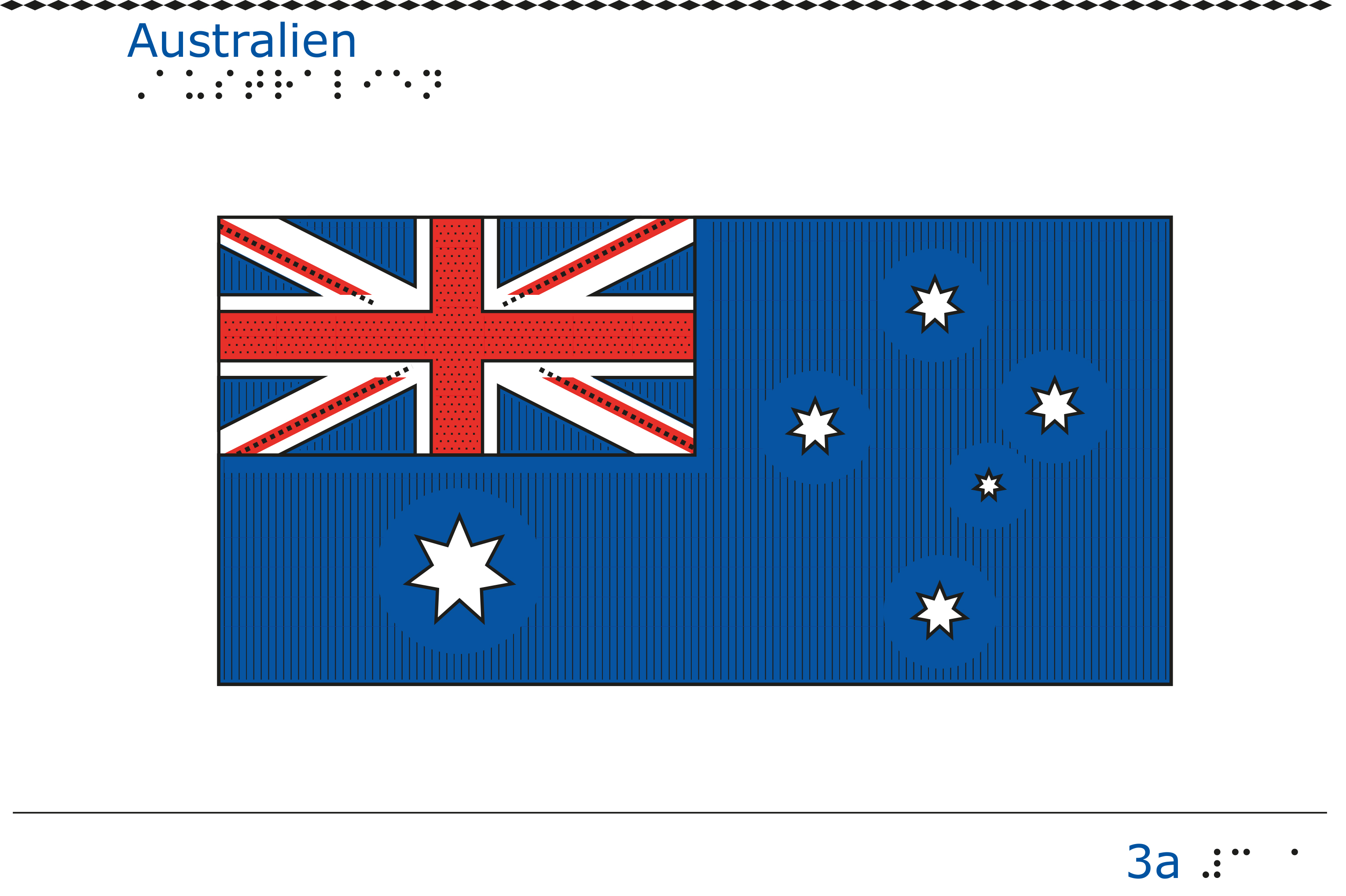 Taktil bild - Australiens flagga.