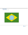 Taktil bild - Brasilien flagga.