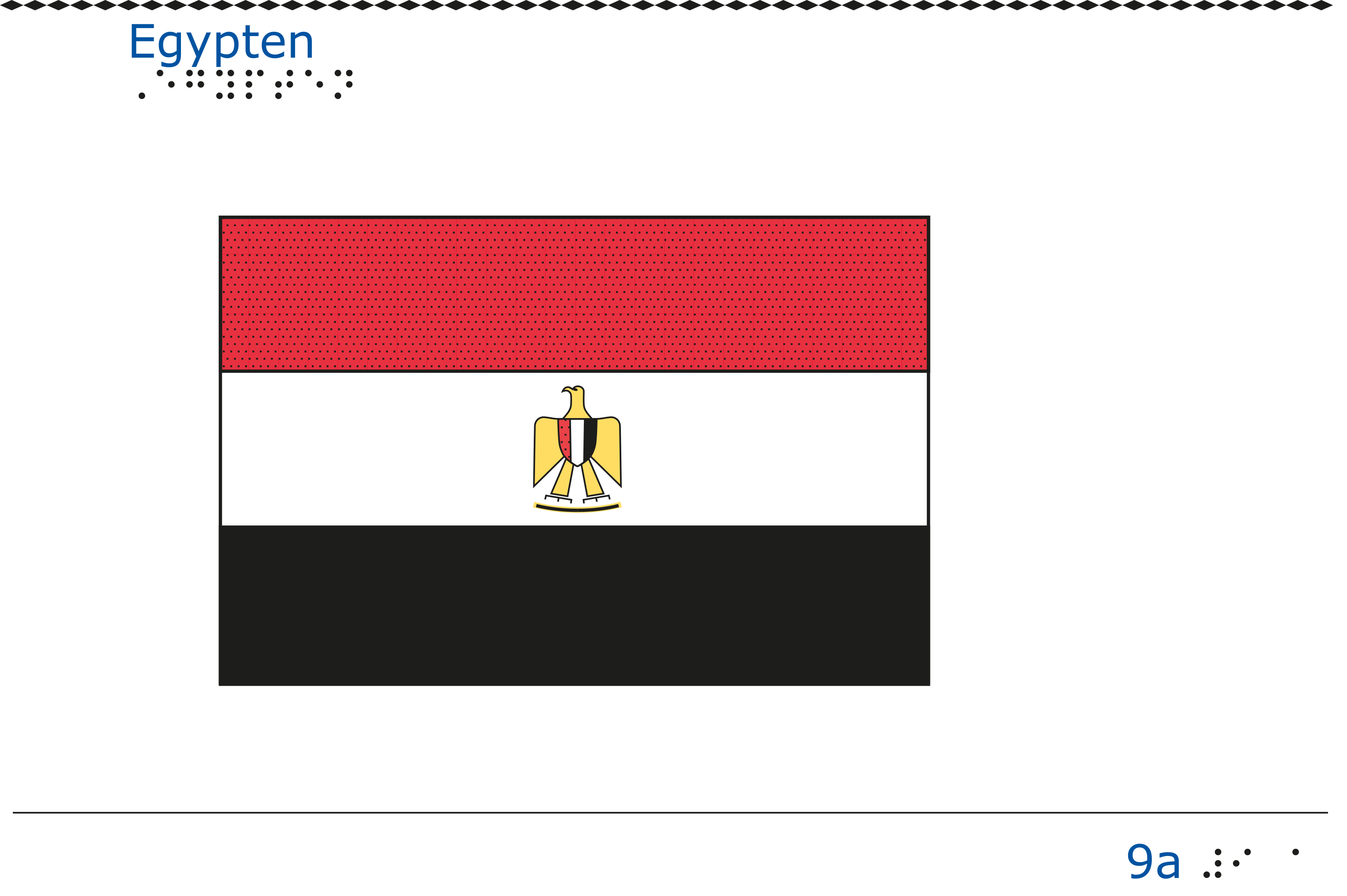 Taktil bild - Egyptens flagga.