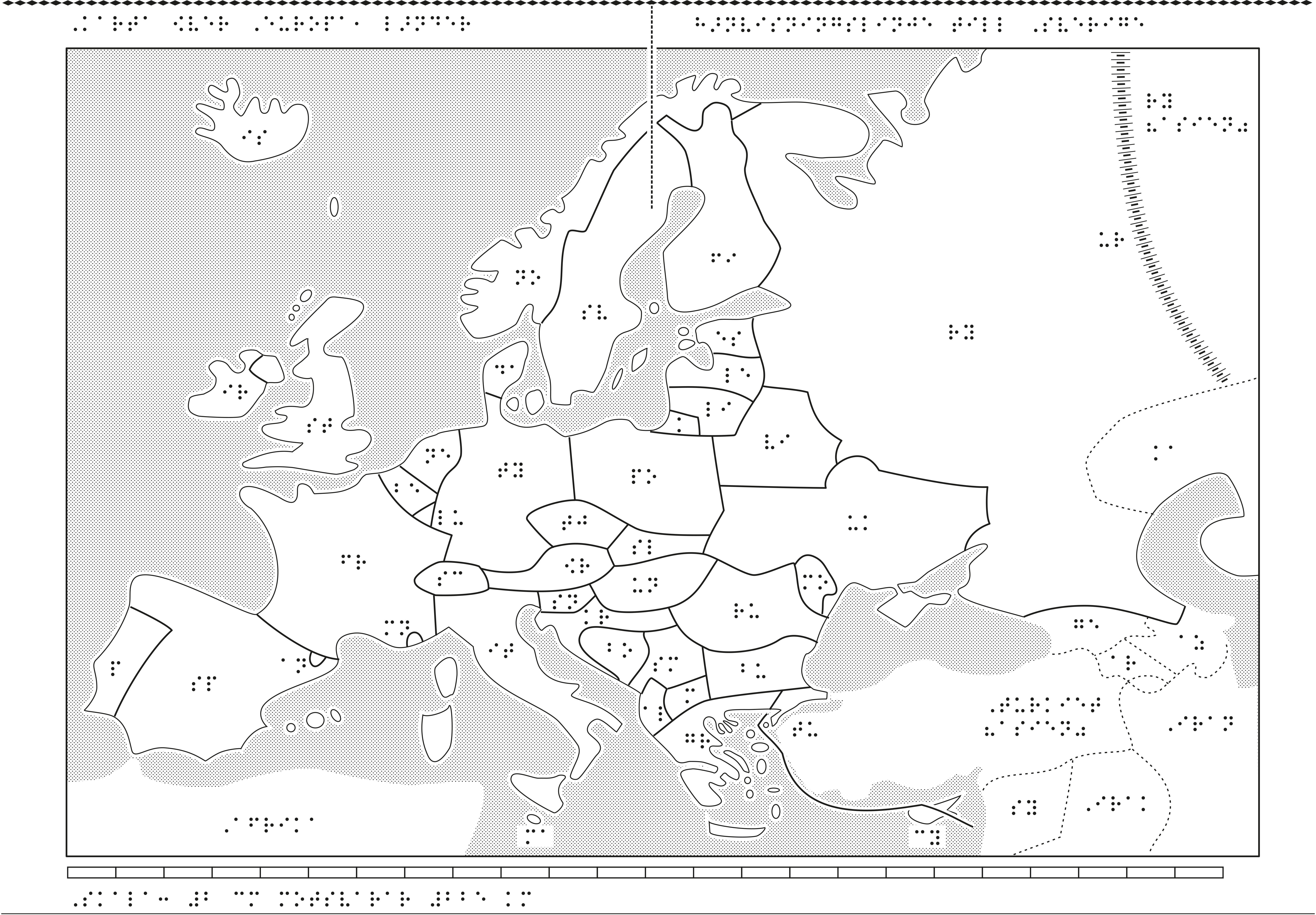 Europakarta i relief.