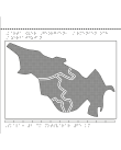 Karta av Georgien, Armenien och Azerbajdzjan i relief med tillhörande punktskrift.
