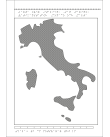 Karta av Italien i relief med tillhörande punktskrift.