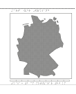 Karta av Tyskland i relief med tillhörande punktskrift.