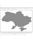 Karta av Ukraina i relief med tillhörande punktskrift.