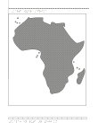 Karta av Afrika i relief med tillhörande punktskrift.