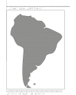 Karta av Sydamerika i relief med tillhörande punktskrift.