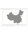 Karta av Kina i relief med tillhörande punktskrift.