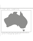 Karta av Australien i relief med tillhörande punktskrift.