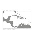 Karta av Centralamerika i relief med tillhörande punktskrift.
