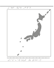 Relief karta över Japan.