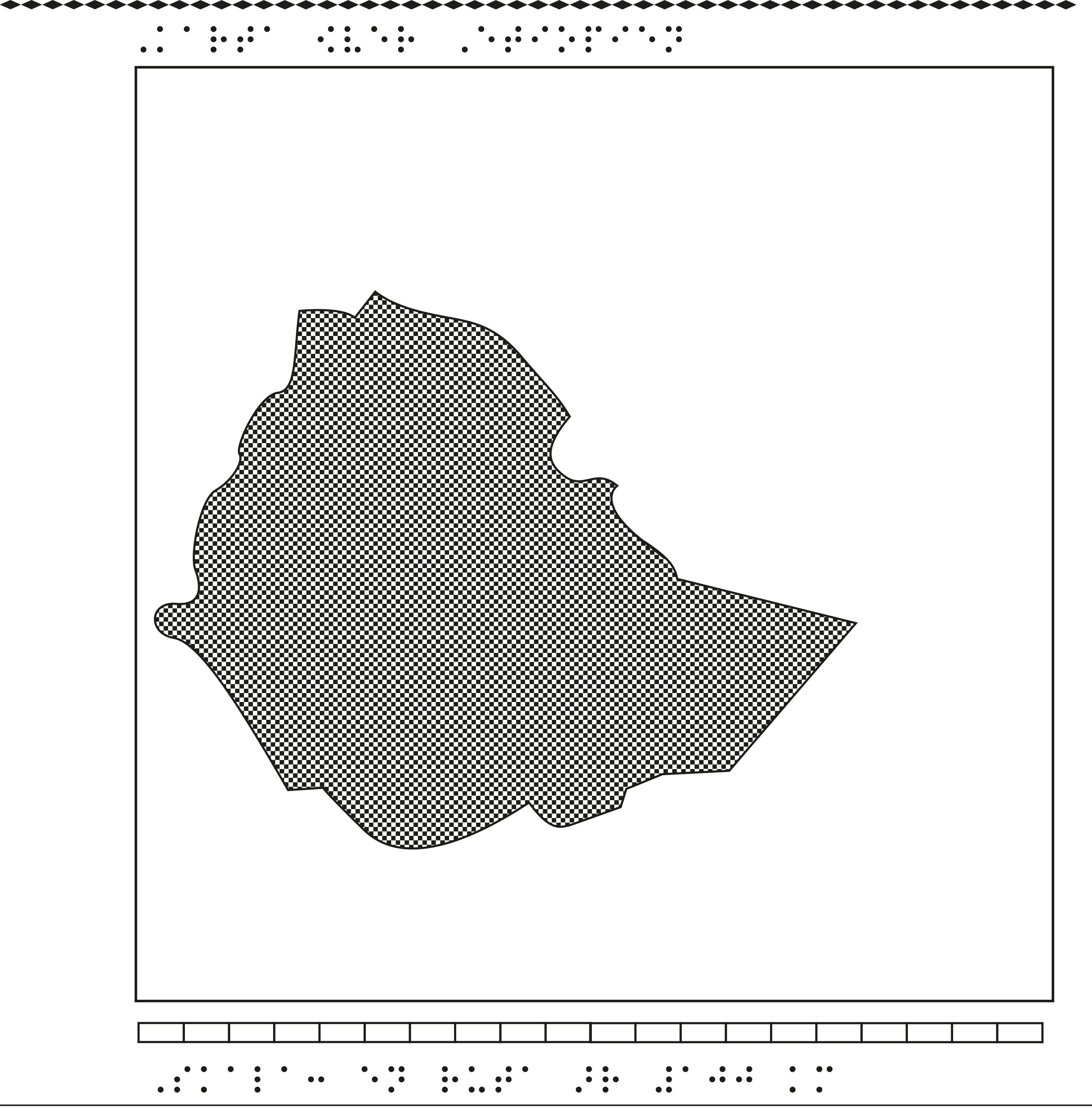 Karta över Etiopien.