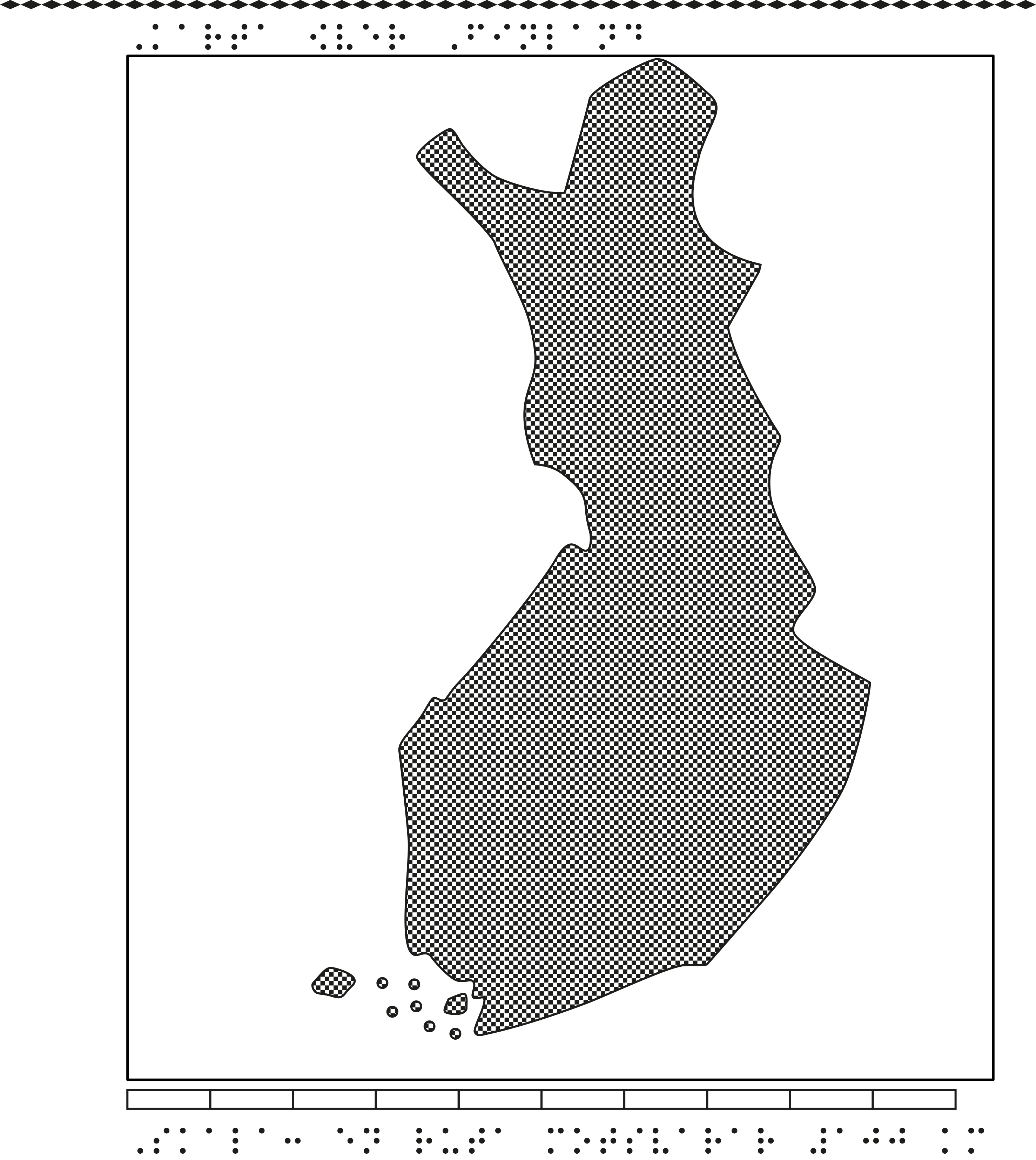 Karta över Finland.