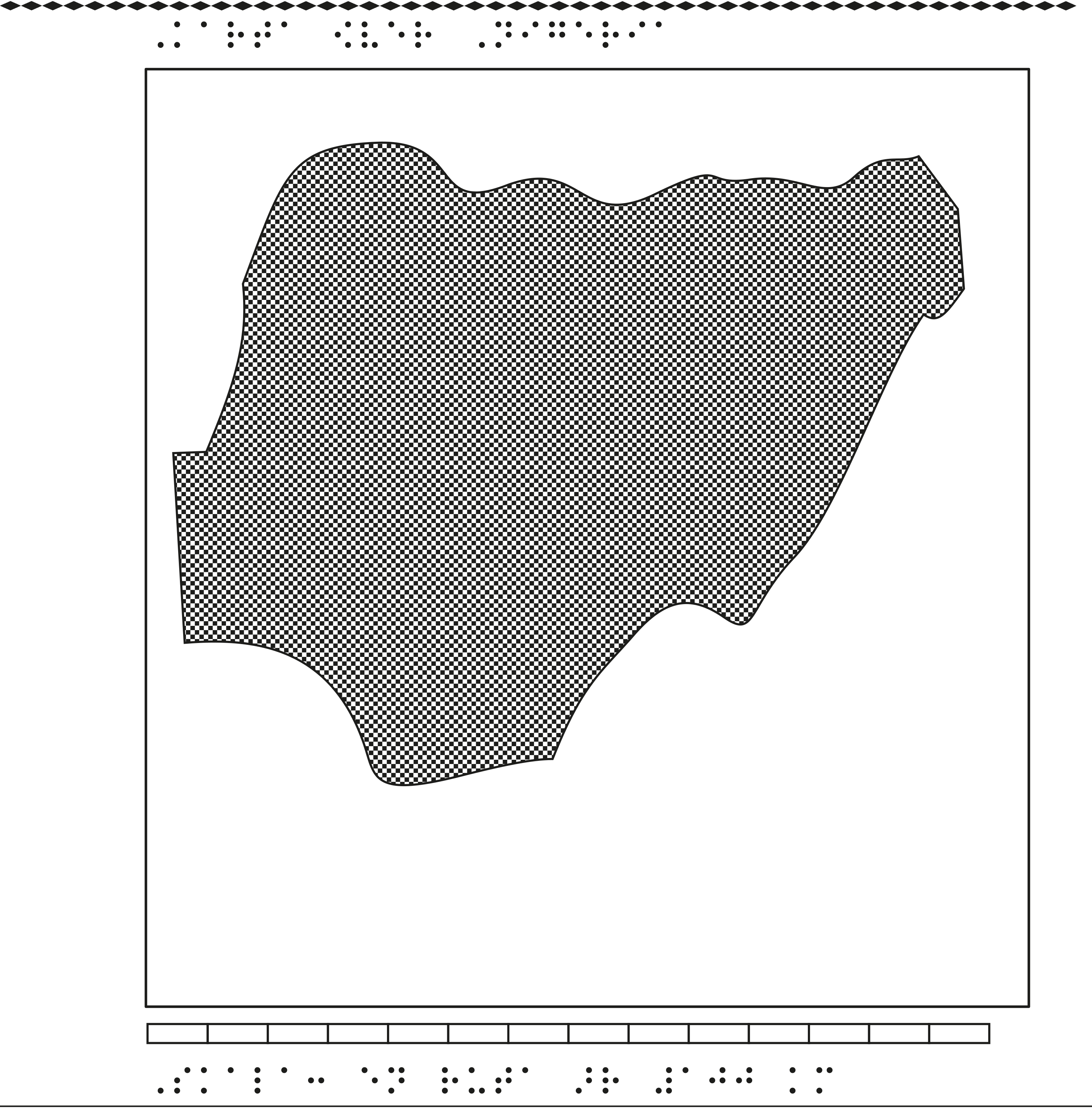 Karta över Nigeria.