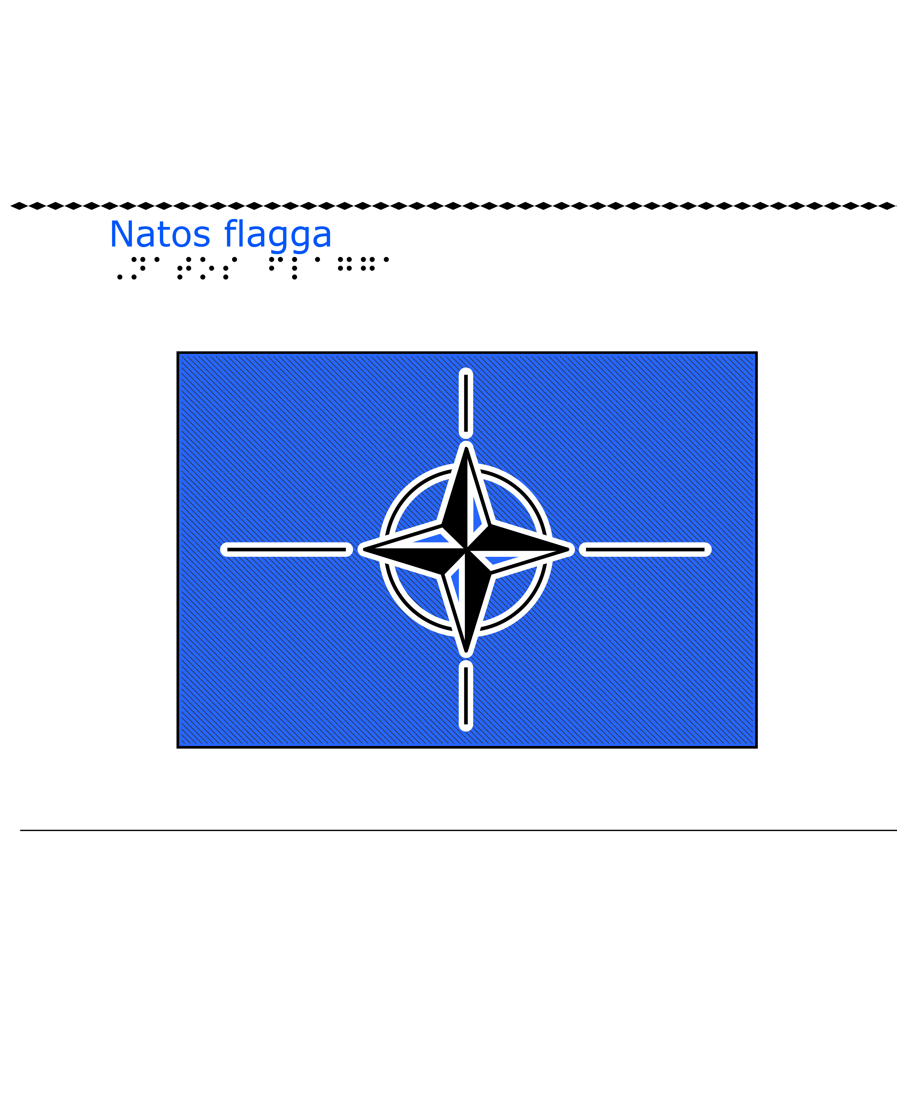 Omslag till Natos flagga – flagga i svällpapper.