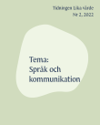 Lika värde nr 2, 2022 – Tema: Språk och kommunikation.