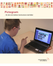 Elev använder Pictogram på datorn.