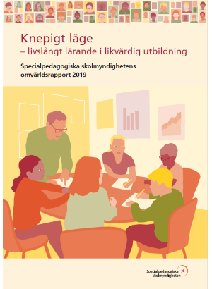 Omslagsbild Knepigt läge - livslångt lärande i likvärdig utbildning. Specialpedagogiska skolmyndighetens omvärldsrapport 2019